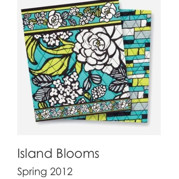 VERA BRADLEY Island Blooms 2012 Long Lined Zipper Cosmetic Case Pencil Pouch Y2K - Picture 10 of 10